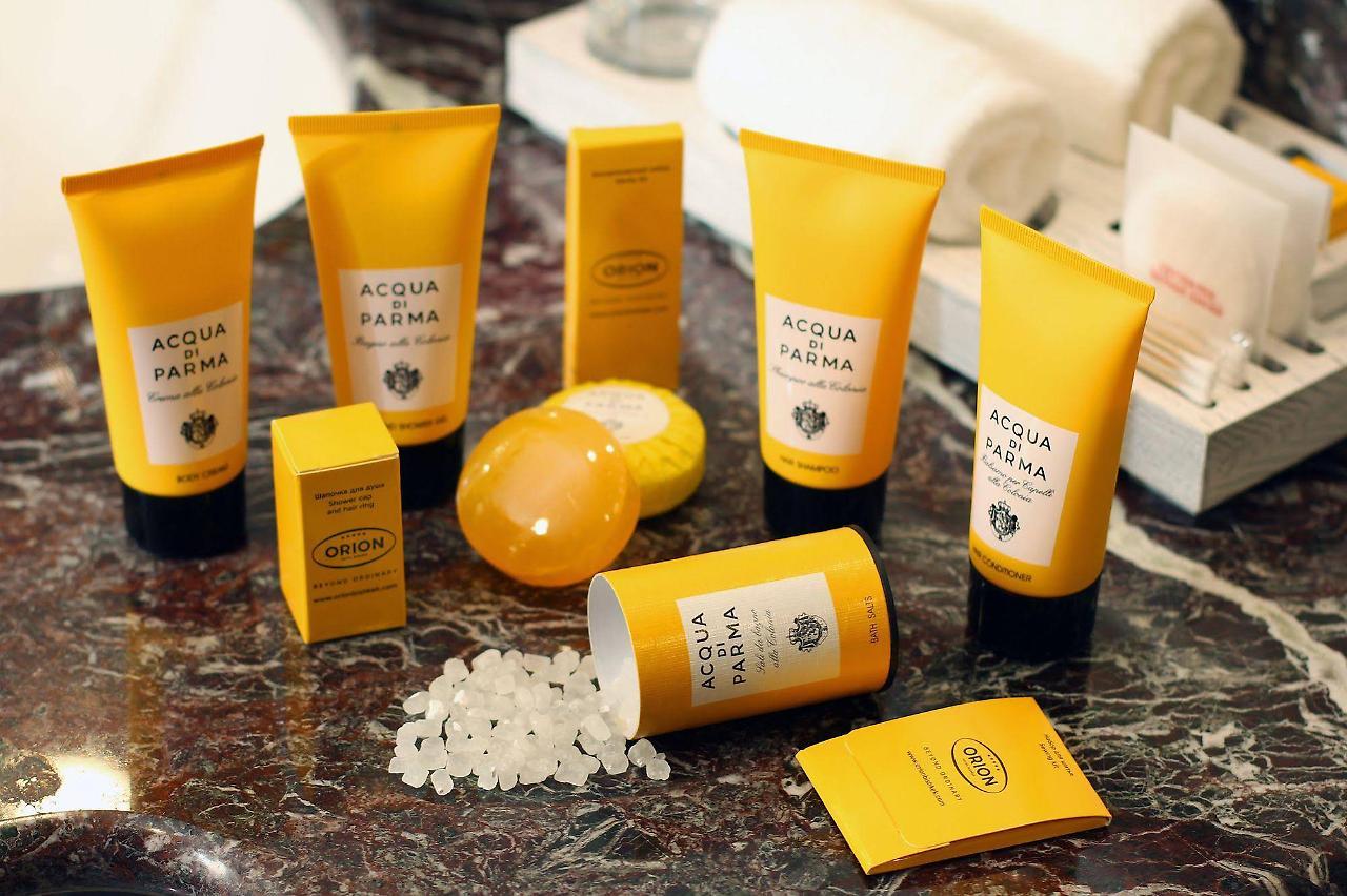 Orion Hotel Biskek Kültér fotó Acqua di Parma products