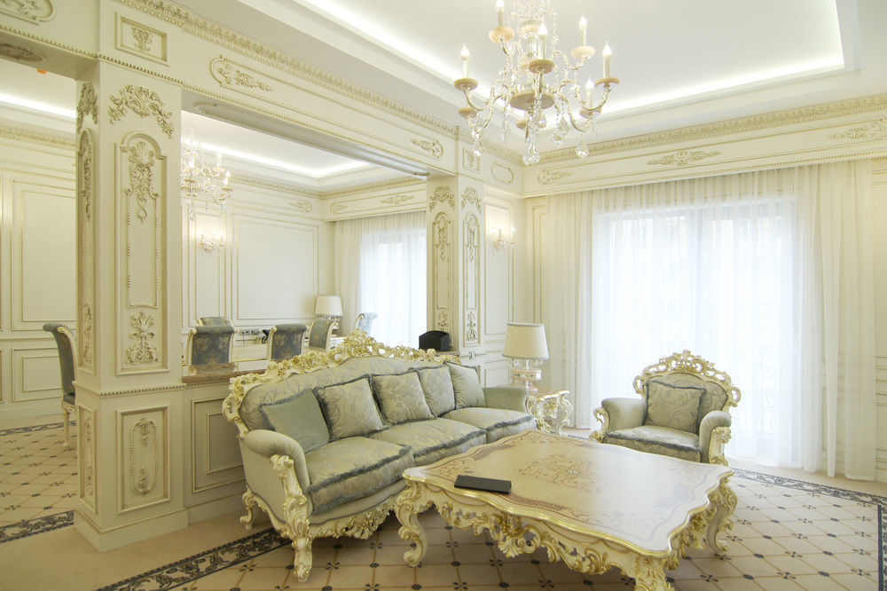 Orion Hotel Biskek Kültér fotó A living room in the style of Rococo